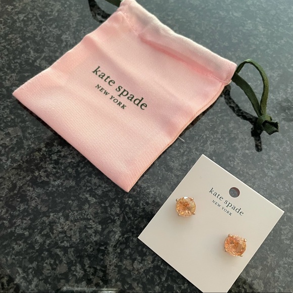 NWT Kate Spade Peach Gumdrop Earrings - Picture 4 of 6